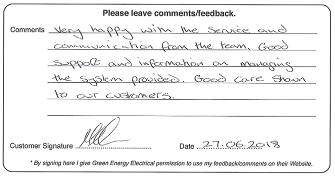 Good care shown to our customers