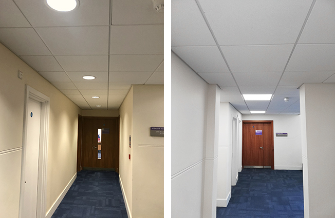 green energy electrical LED before after