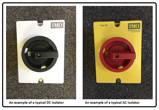 AC isolator, DC isolator, solar isolator