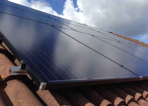 A solar panel array